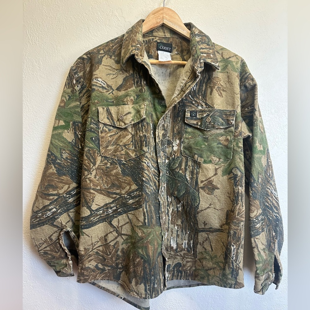vintage • realtree camo button down shirt cotton deadstock code t 1990s